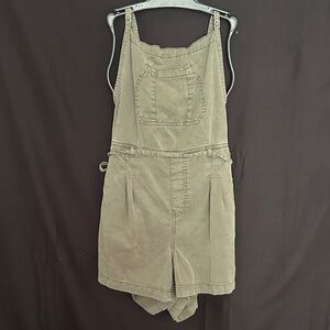 Maurices Olive Green Short Overalls